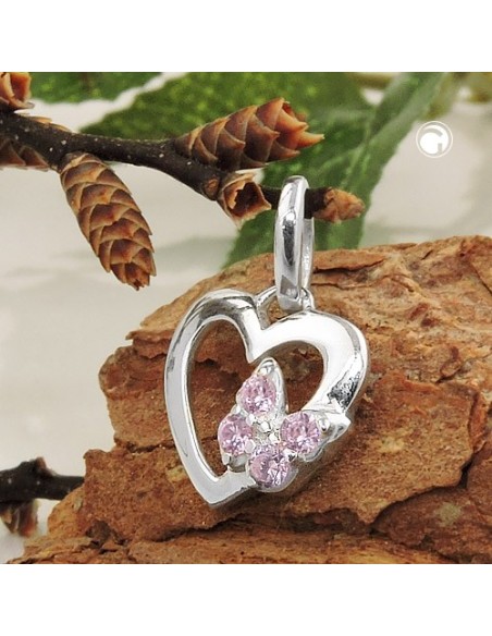Hängsmycke Heart With Butterfly Silver 925
