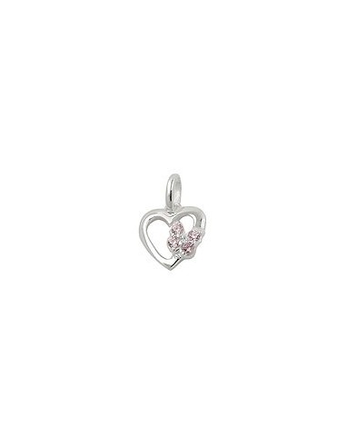 Hängsmycke Heart With Butterfly Silver 925