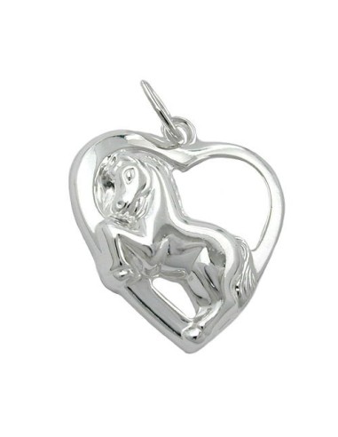 Hängsmycke Heart With Horse Silver 925