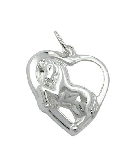 Hängsmycke Heart With Horse Silver 925