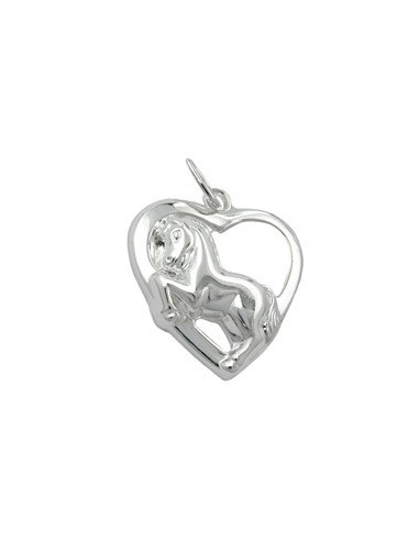 Hängsmycke Heart With Horse Silver 925