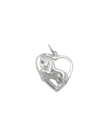 Hängsmycke Heart With Horse Silver 925