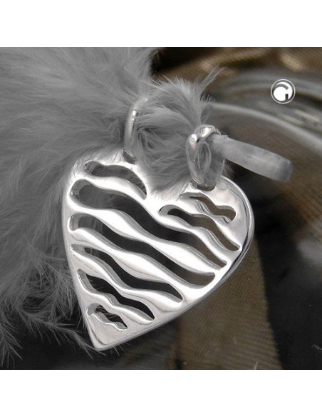 Hängsmycke Heart With Two Eyelets Silver 925