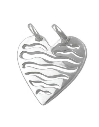 Hängsmycke Heart With Two Eyelets Silver 925
