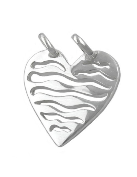 Hängsmycke Heart With Two Eyelets Silver 925