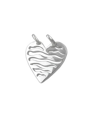 Hängsmycke Heart With Two Eyelets Silver 925