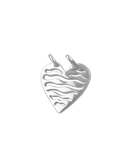 Hängsmycke Heart With Two Eyelets Silver 925