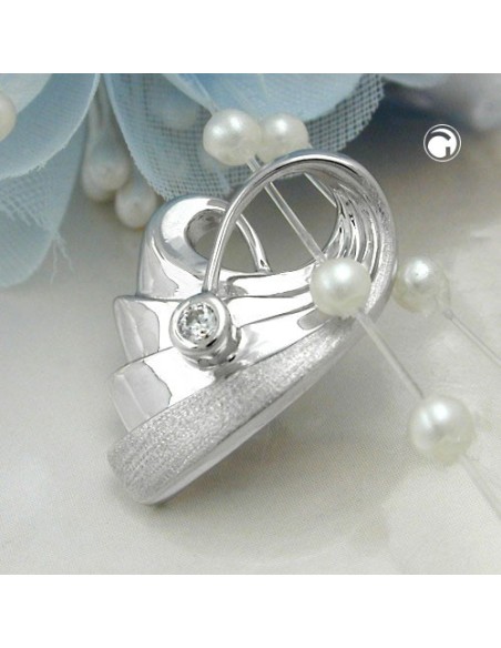 Hängsmycke Heart With Zirconia Silver 925