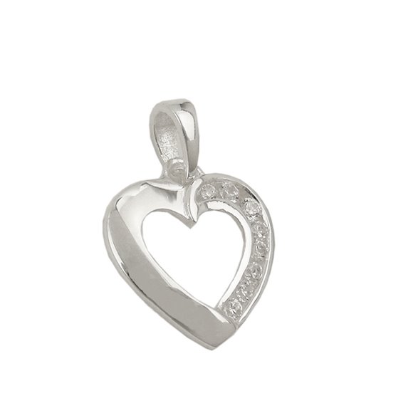 Hängsmycke Heart With Zirconia Silver 925