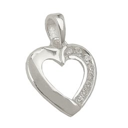 Hängsmycke Heart With Zirconia Silver 925
