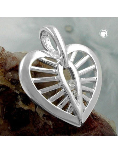Hängsmycke Heart With Zirconia Silver 925