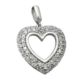 Hängsmycke Heart With Zirconia Silver 925