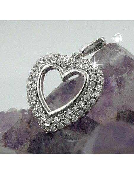Hängsmycke Heart With Zirconia Silver 925