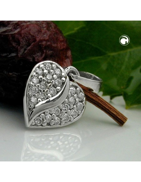 Hängsmycke Heart With Zirconia Silver 925