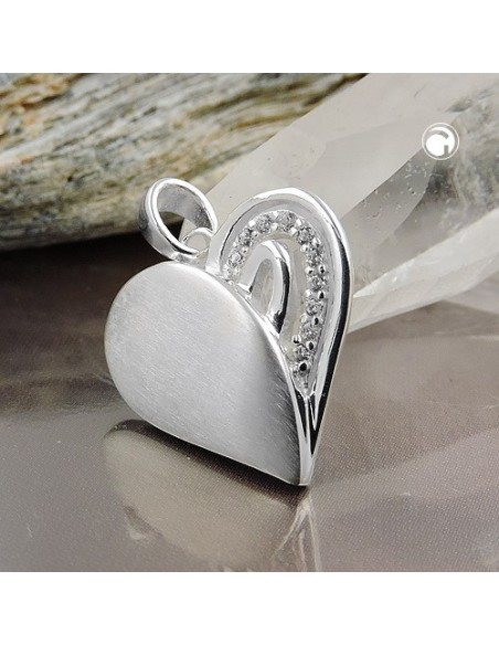 Hängsmycke Heart With Zirconia Silver 925