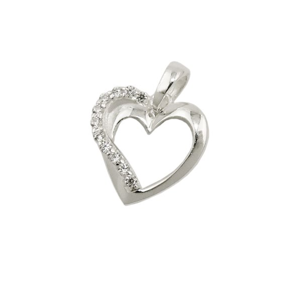 Hängsmycke Heart With Zirconia Silver 925