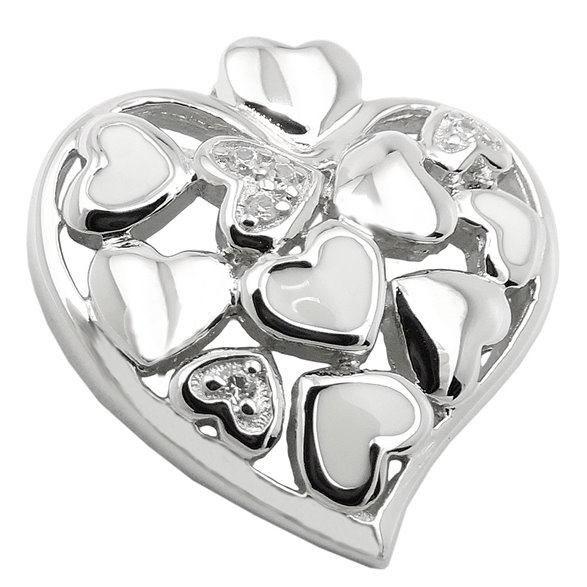 Hängsmycke Heart With Zirconias Silver 925