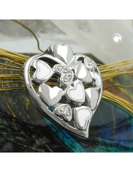 Hängsmycke Heart With Zirconias Silver 925