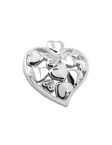 Hängsmycke Heart With Zirconias Silver 925