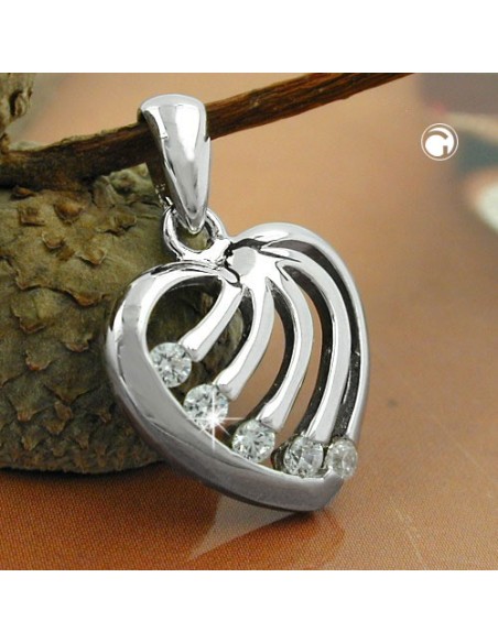 Hängsmycke Heart With Zirconias Silver 925