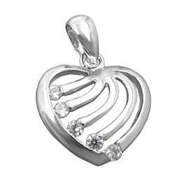 Hängsmycke Heart With Zirconias Silver 925