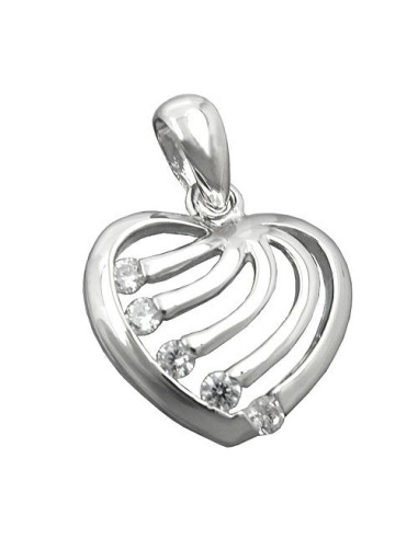 Hängsmycke Heart With Zirconias Silver 925