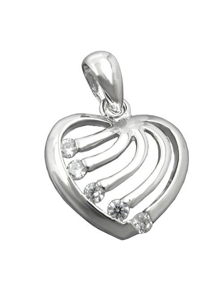 Hängsmycke Heart With Zirconias Silver 925