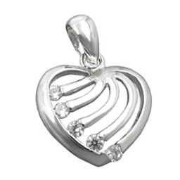 Hängsmycke Heart With Zirconias Silver 925