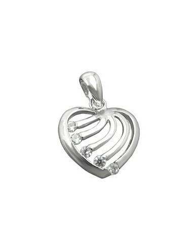 Hängsmycke Heart With Zirconias Silver 925