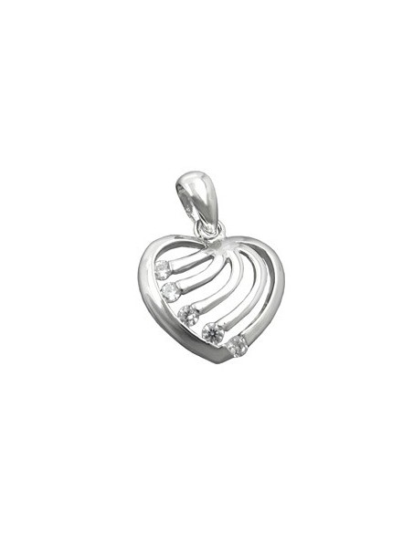 Hängsmycke Heart With Zirconias Silver 925