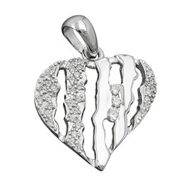 Hängsmycke Heart With Zirconias Silver 925