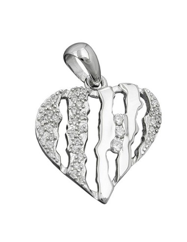 Hängsmycke Heart With Zirconias Silver 925