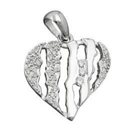 Hängsmycke Heart With Zirconias Silver 925