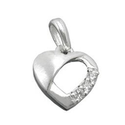 Hängsmycke Heart Zirconias Silver 925