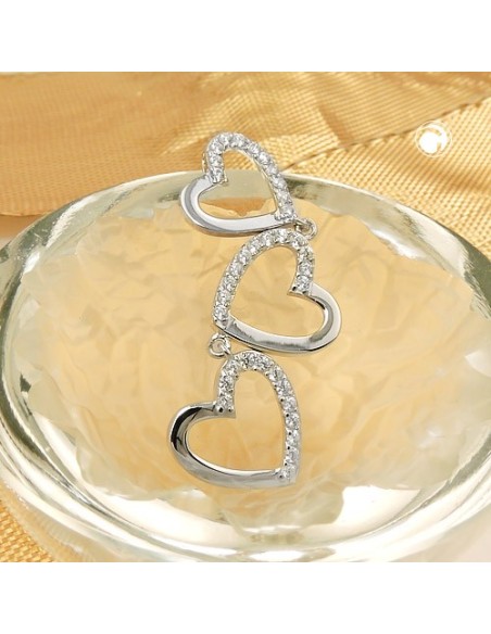 Hängsmycke Hearts With Zirconias Silver 925