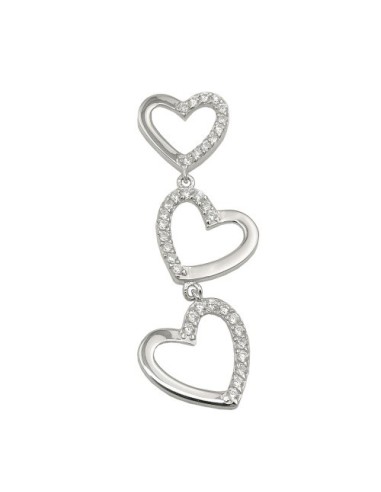 Hängsmycke Hearts With Zirconias Silver 925