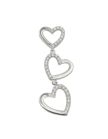 Hängsmycke Hearts With Zirconias Silver 925