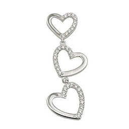 Hängsmycke Hearts With Zirconias Silver 925
