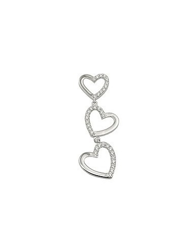 Hängsmycke Hearts With Zirconias Silver 925