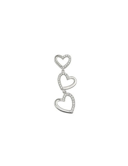 Hängsmycke Hearts With Zirconias Silver 925