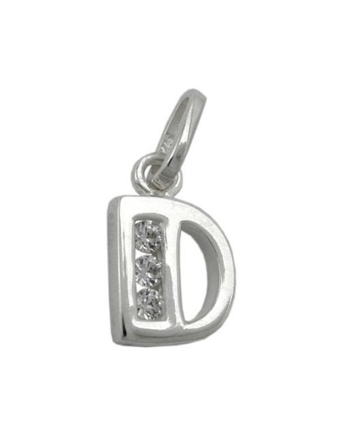 Hängsmycke Initial D With Cz Silver 925
