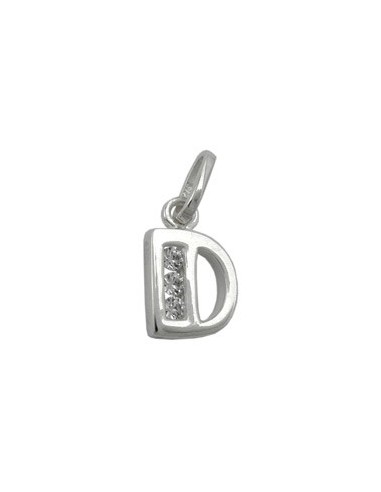 Hängsmycke Initial D With Cz Silver 925