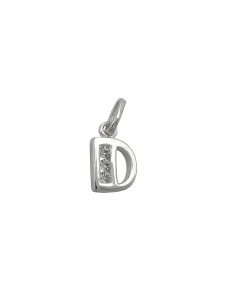 Hängsmycke Initial D With Cz Silver 925