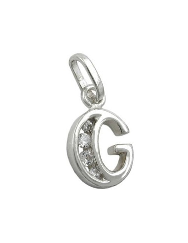 Hängsmycke Initial G With Cz Silver 925