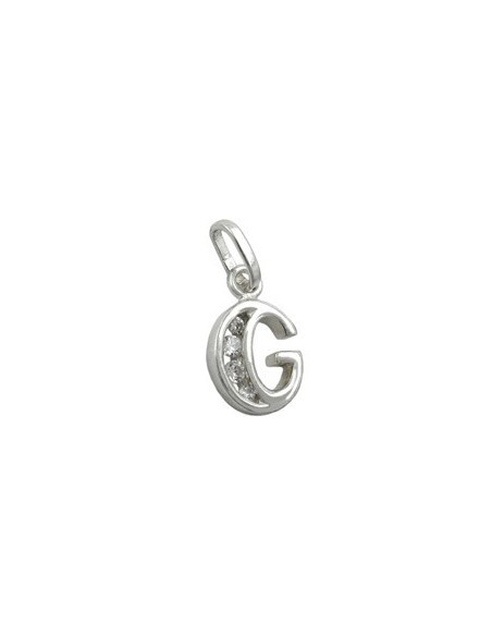 Hängsmycke Initial G With Cz Silver 925