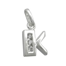 Hängsmycke Initial K With Cz Silver 925