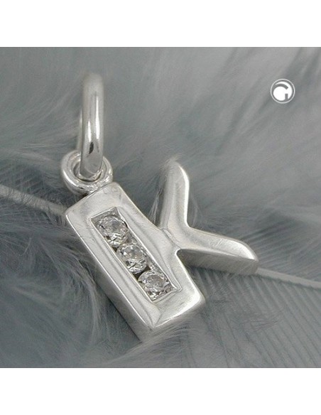 Hängsmycke Initial K With Cz Silver 925