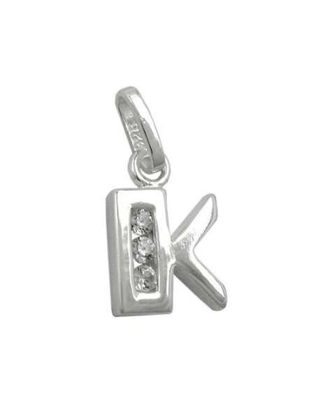 Hängsmycke Initial K With Cz Silver 925