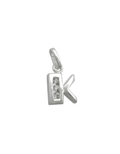 Hängsmycke Initial K With Cz Silver 925