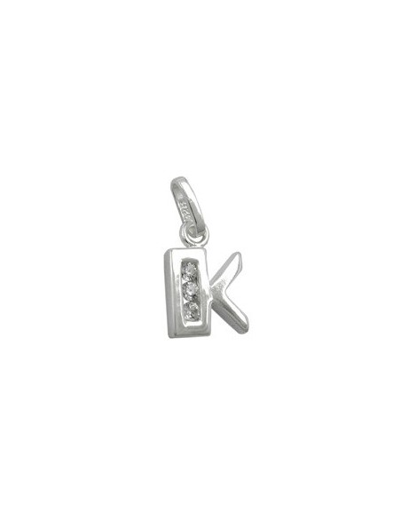 Hängsmycke Initial K With Cz Silver 925